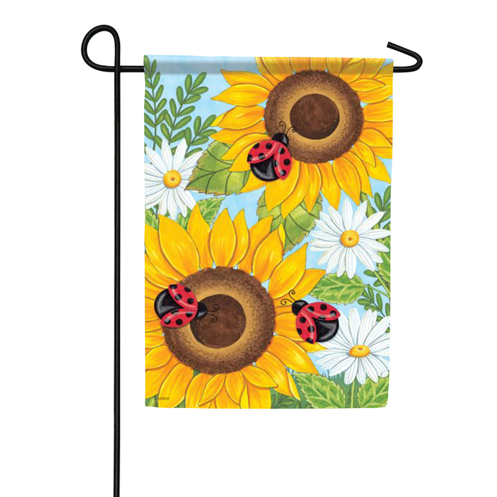 Carson Sunflowers & Ladybugs Garden Flag