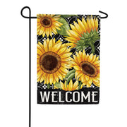 Carson Welcome Sunflowers Garden Flag