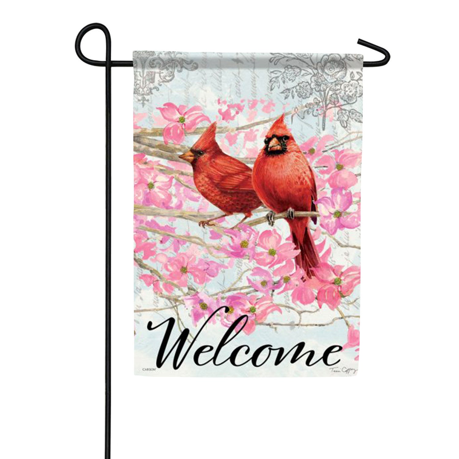 Carson Cardinals In Pink Garden Flag