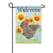 Carson Chicken & Sunflowers Garden Flag
