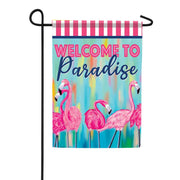 Carson Flamingo Paradise Garden Flag