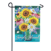 Carson Simply Blessed Bouquet Garden Flag