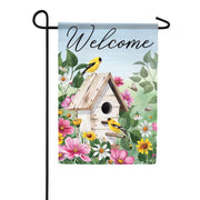Carson Welcome Finches Garden Flag
