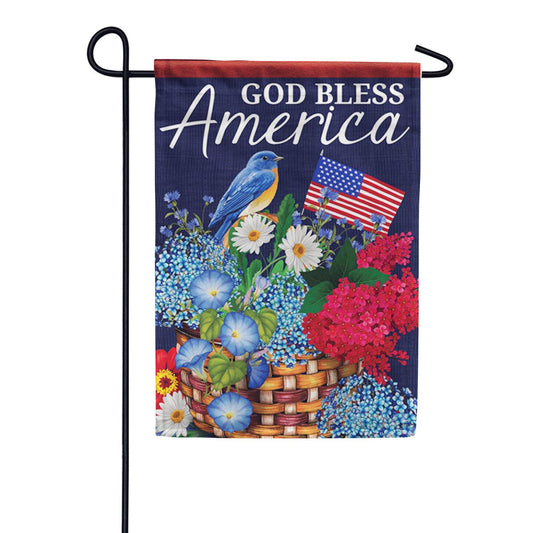 Carson God Bless America Garden Flag