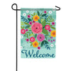Bright Flower Welcome Double Sided Garden Flag