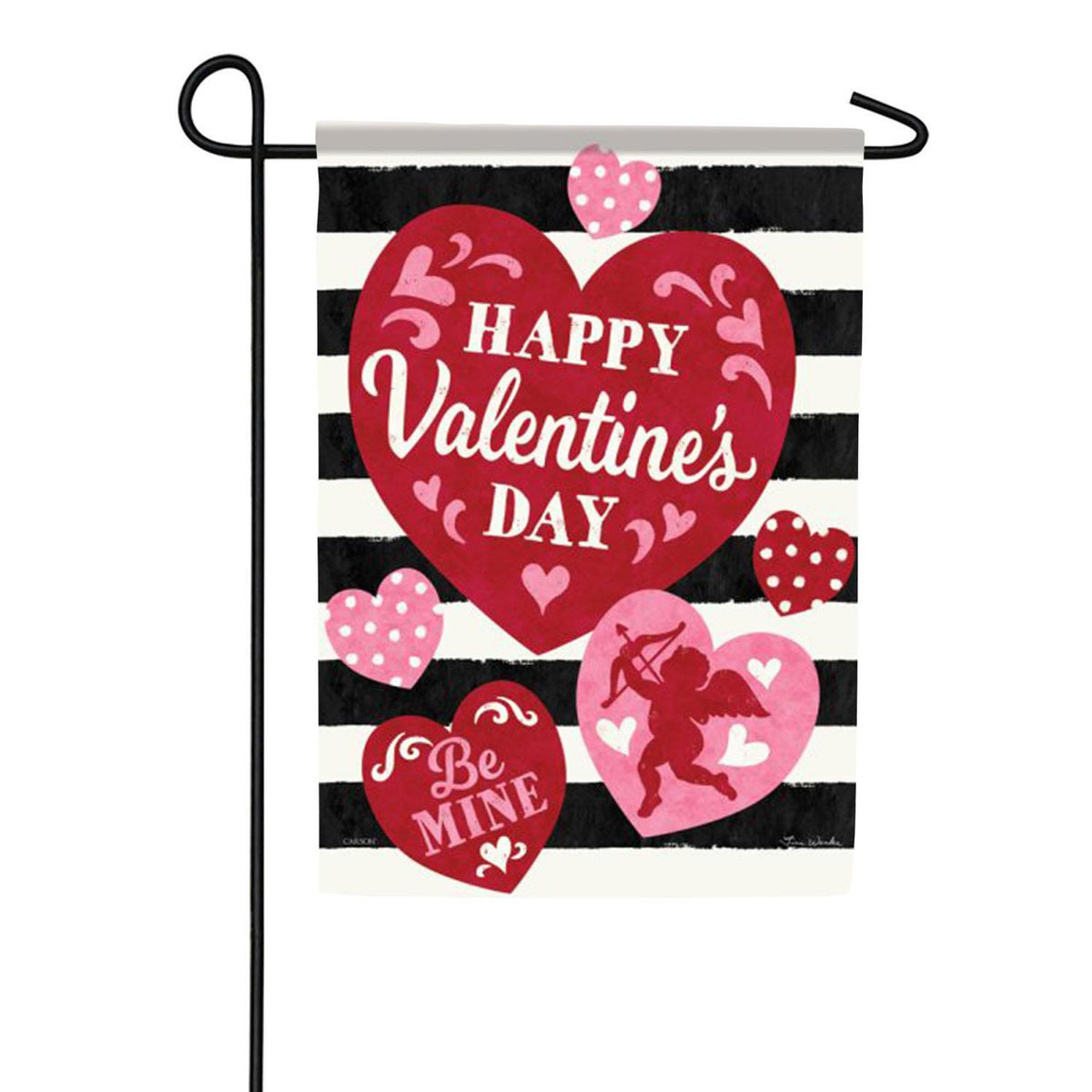 Carson Valentine Stripe Garden Flag