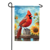 Carson Cardinal on Fence Garden Flag