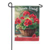Carson Geranium Basket Garden Flag