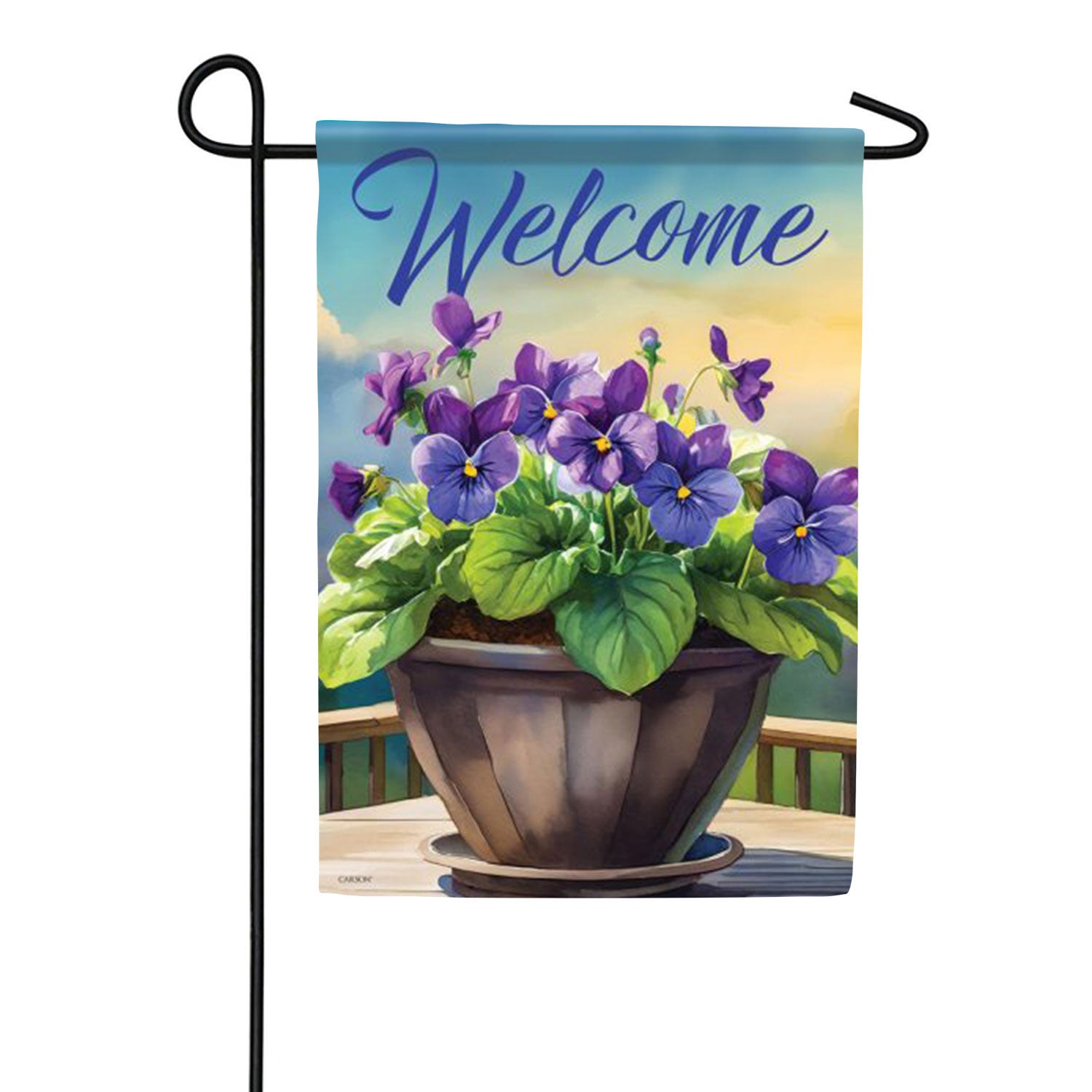 Carson Sunkissed Violets Garden Flag