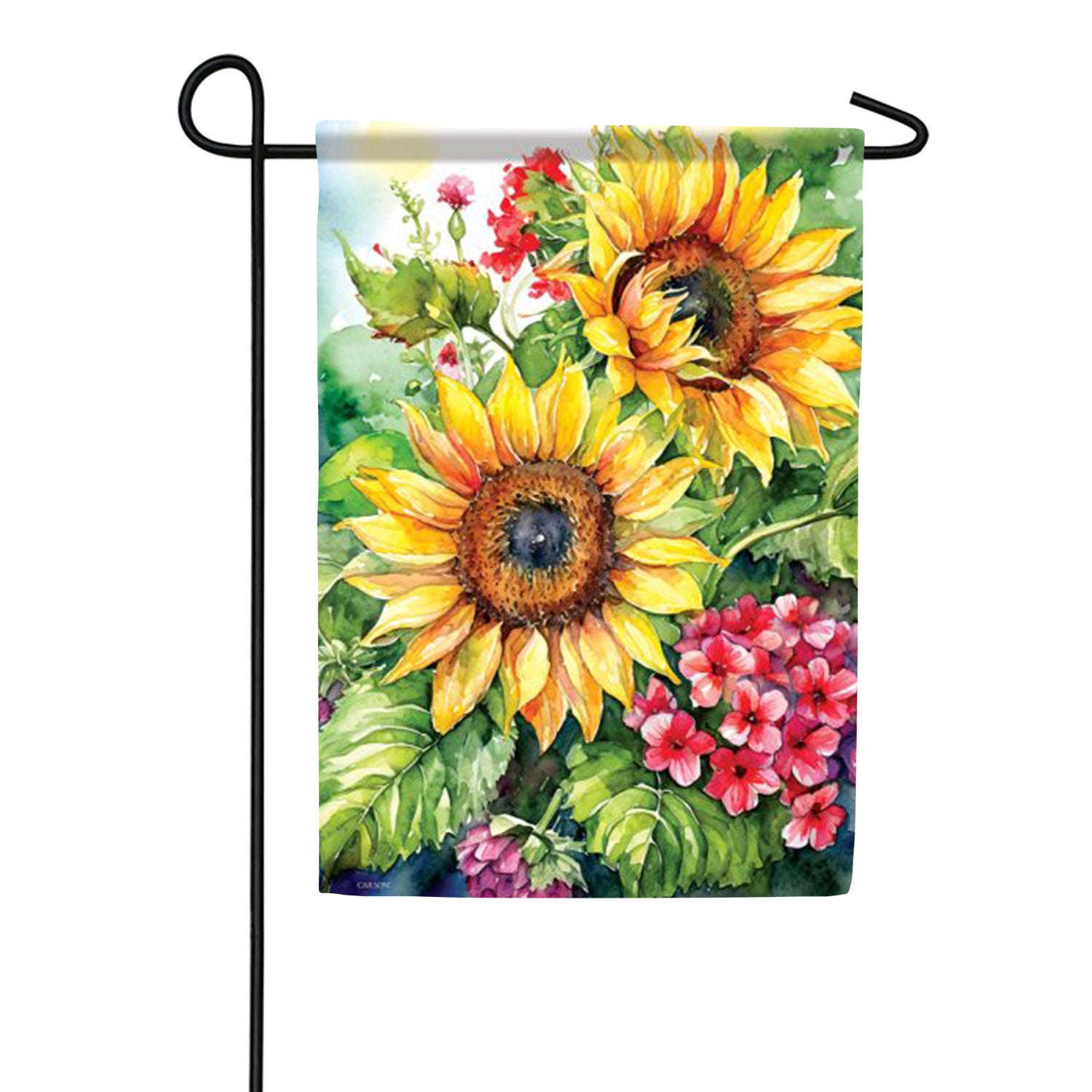 Carson Sunflowers and Geraniums Garden Flag