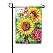 Carson Sunflowers and Geraniums Garden Flag
