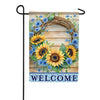 Carson Sunflower Wreath Garden Flag