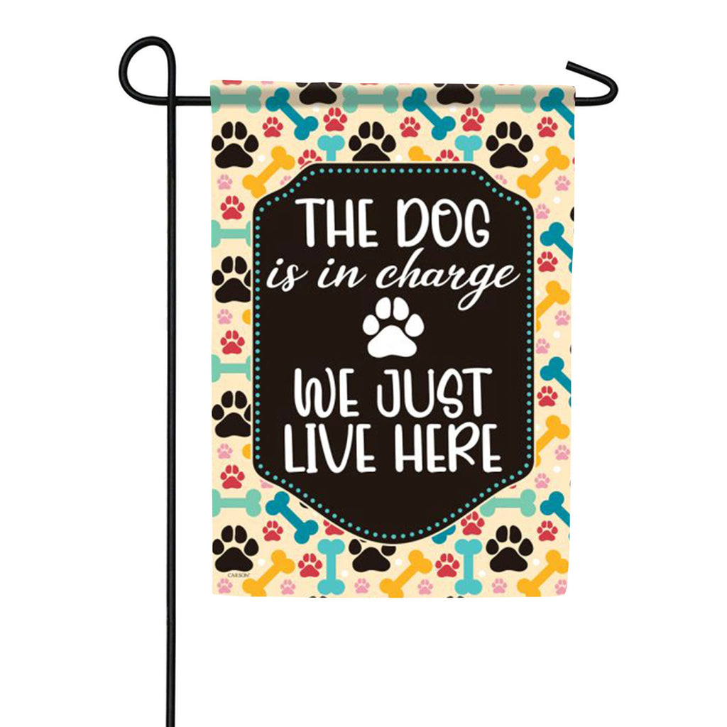Carson Dog In Charge Garden Flag