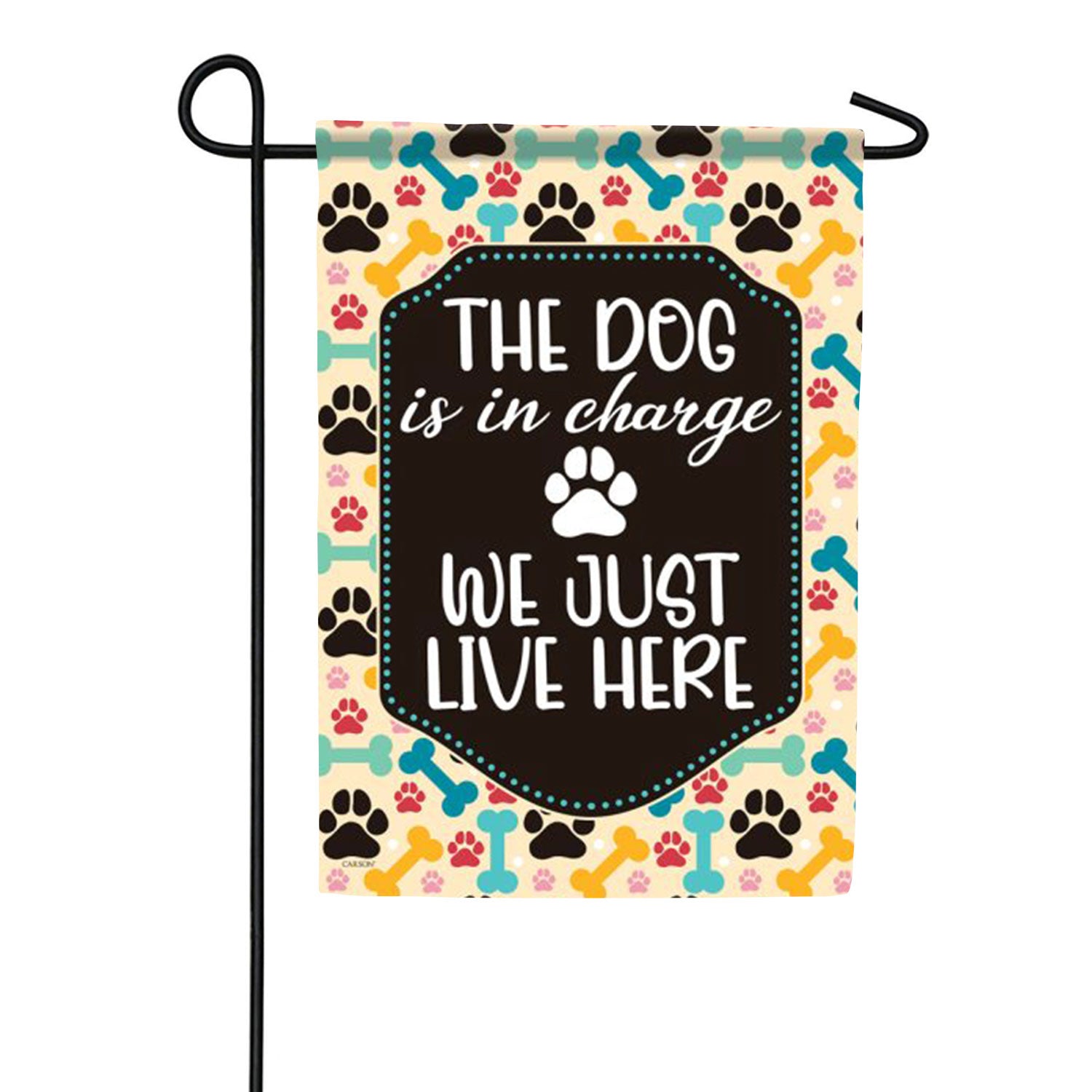Carson Dog In Charge Garden Flag