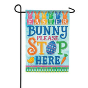 Carson Bunny Stop Here Garden Flag