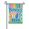 Carson Bunny Stop Here Garden Flag