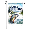 Carson Gone Fishin' Garden Flag