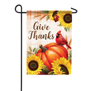 Carson Give Thanks Pumpkin Garden Flag