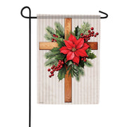 Carson Merry Christmas Cross Garden Flag