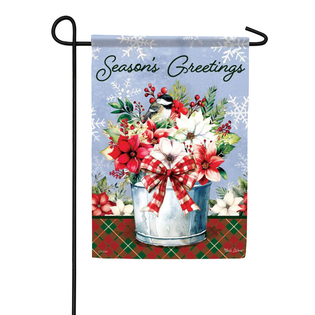 Season's Greetings Double Sided Garden Flag