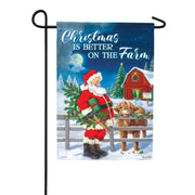 Carson Santa Cow Garden Flag