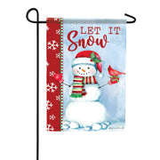 Carson Snowman Cardinal Garden Flag