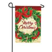 Carson Holly Berries Wreath Garden Flag