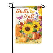 Carson Hello Fall Butterflies Garden Flag