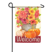 Carson Galvanized Floral Garden Flag