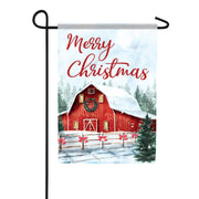 Carson Snowy Barns Garden Flag