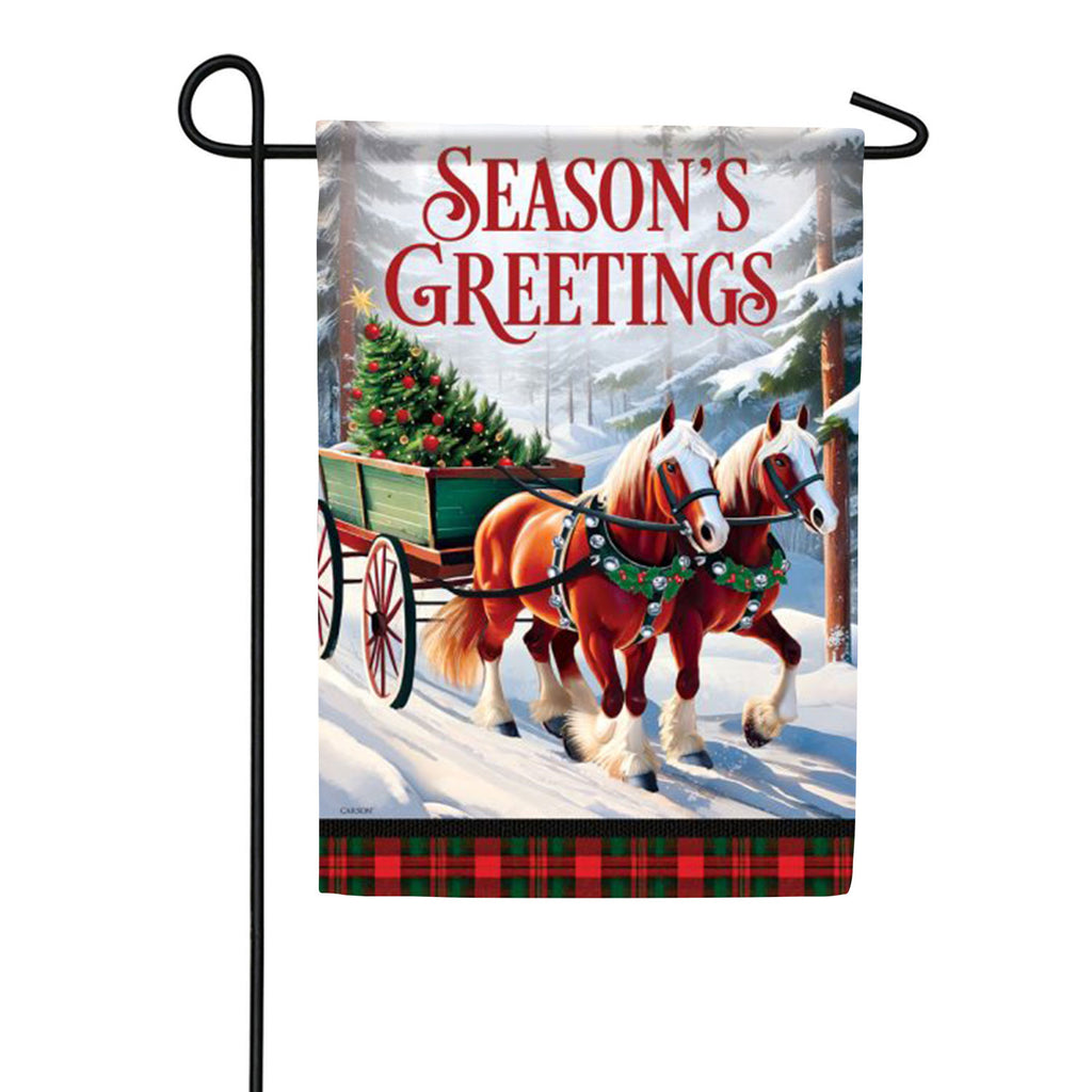 Season's Greetings Double Sided Garden Flag