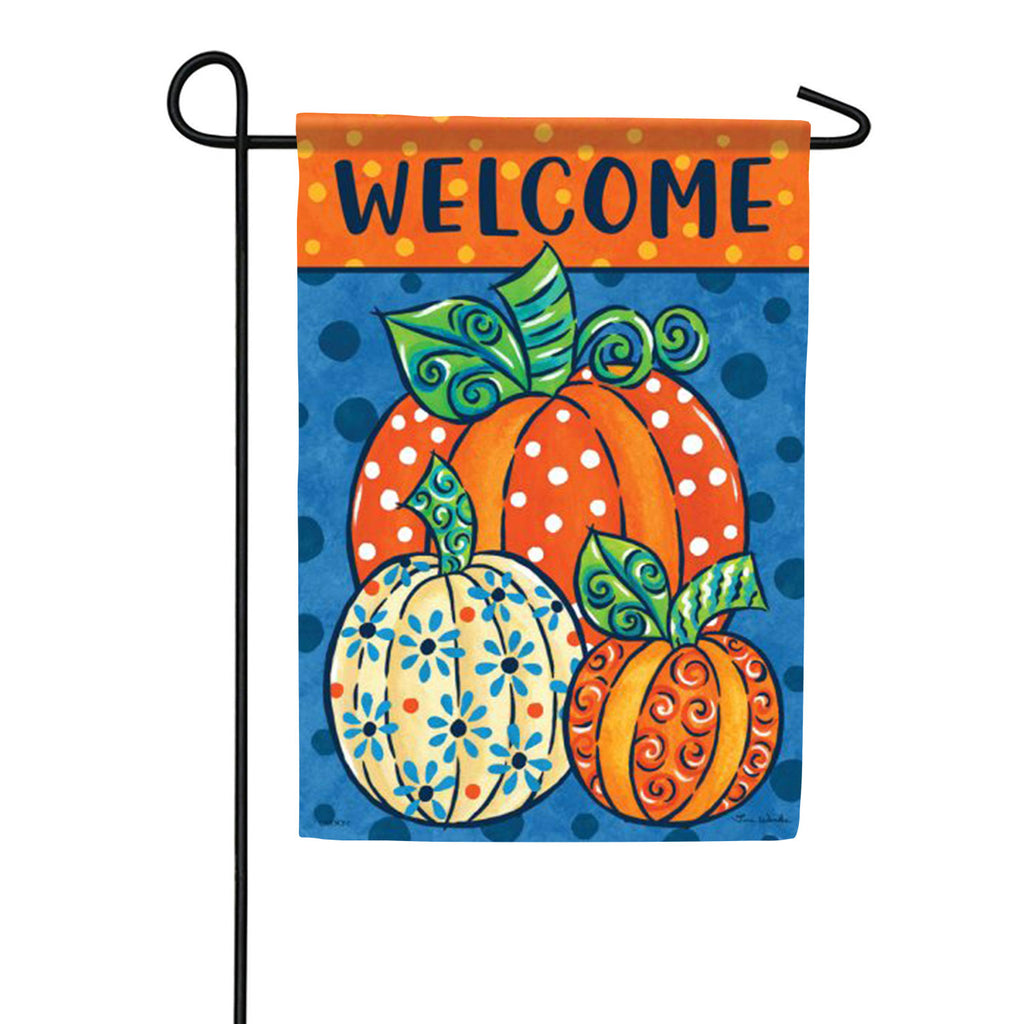 Whimsical Pumpkin Garden Flag