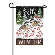 Carson Chickadee Winter Garden Flag
