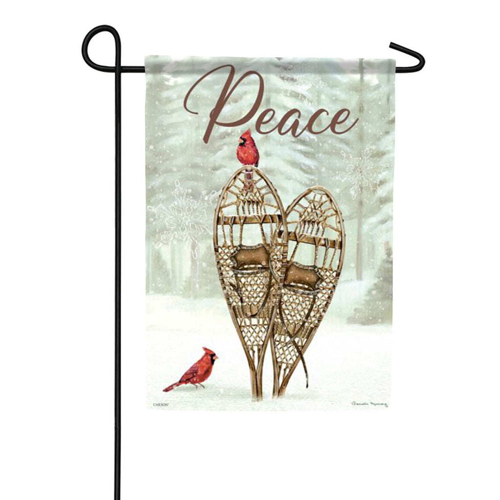 Wooden Snow Shoes Garden Flag