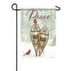 Wooden Snow Shoes Garden Flag