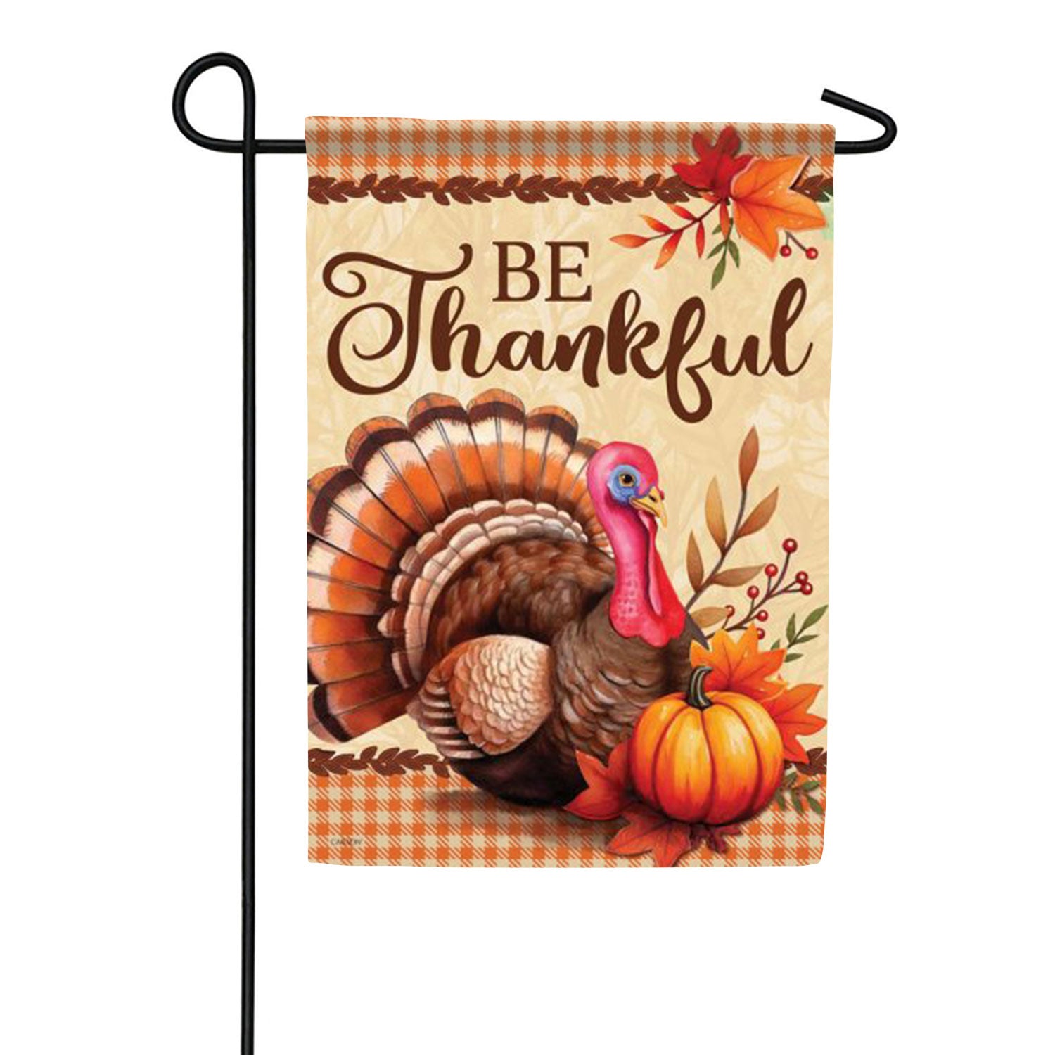 Be Thankful Turkey Garden Flag