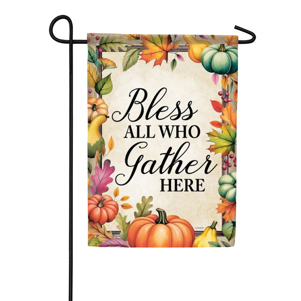 Bless All Who Gather Here Garden Flag
