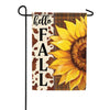 Hello Fall Cow Print Sunflower Garden Flag