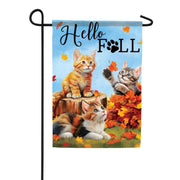 Carson Hello Fall Kittens Garden Flag
