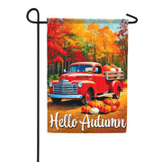 Carson Hello Autumn Harvest Truck Garden Flag