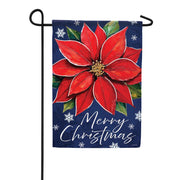 Carson Lg Poinsettia Garden Flag