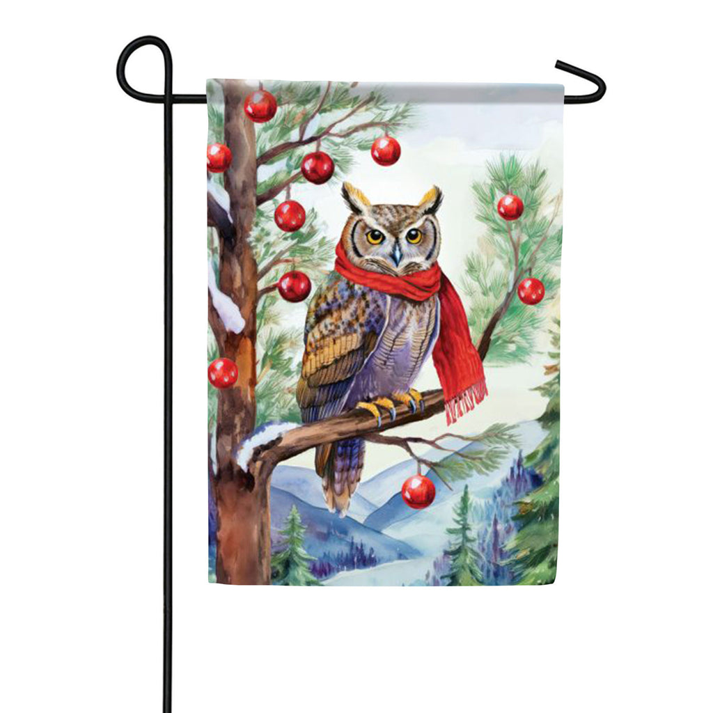 Carson Christmas Owl Garden Flag