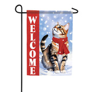 Carson Welcome Cat Garden Flag