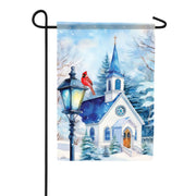 Carson Church Blue Winter Garden Flag