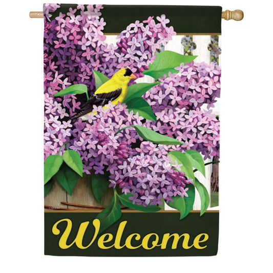 Carson Lilac Bucket House Flag