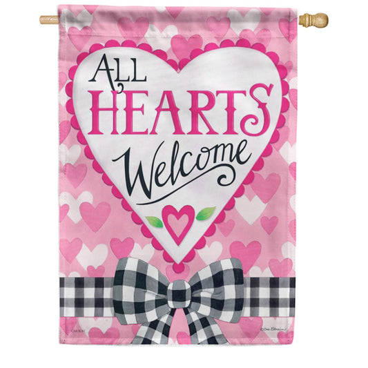 Carson All Hearts Welcome House Flag