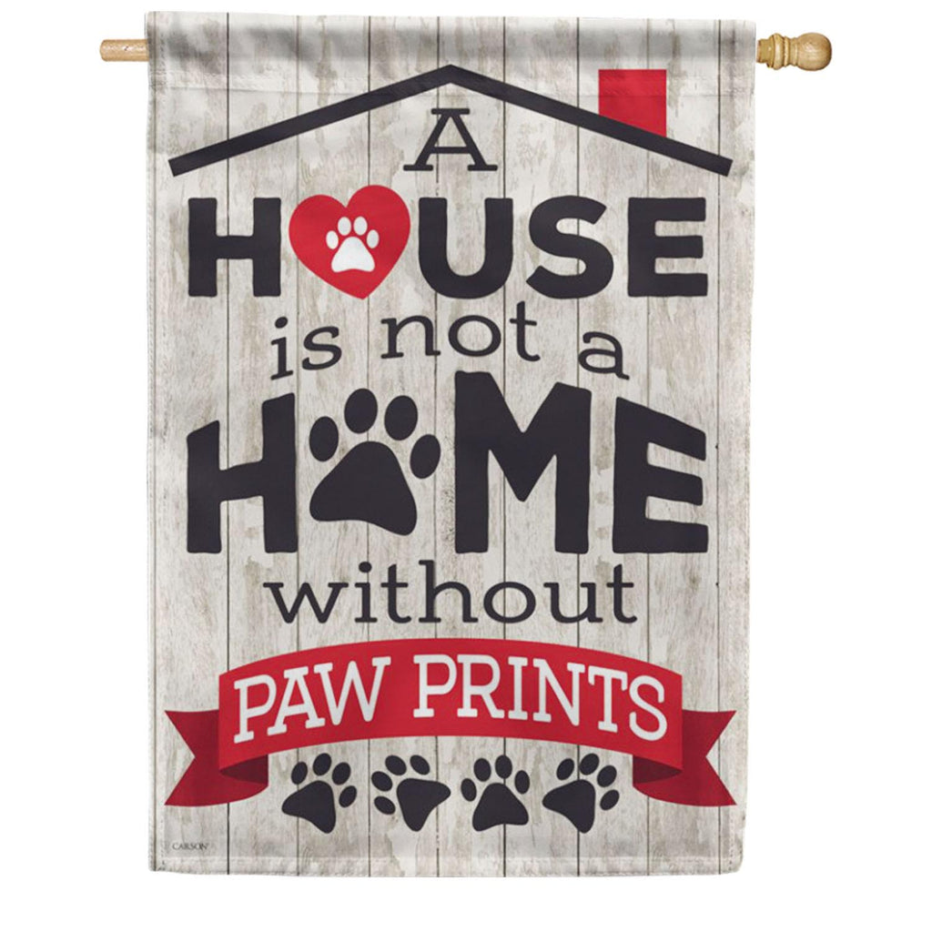 Carson House Flag - Paw Prints