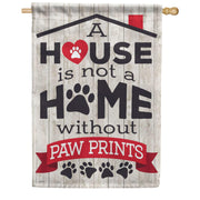Carson House Flag - Paw Prints