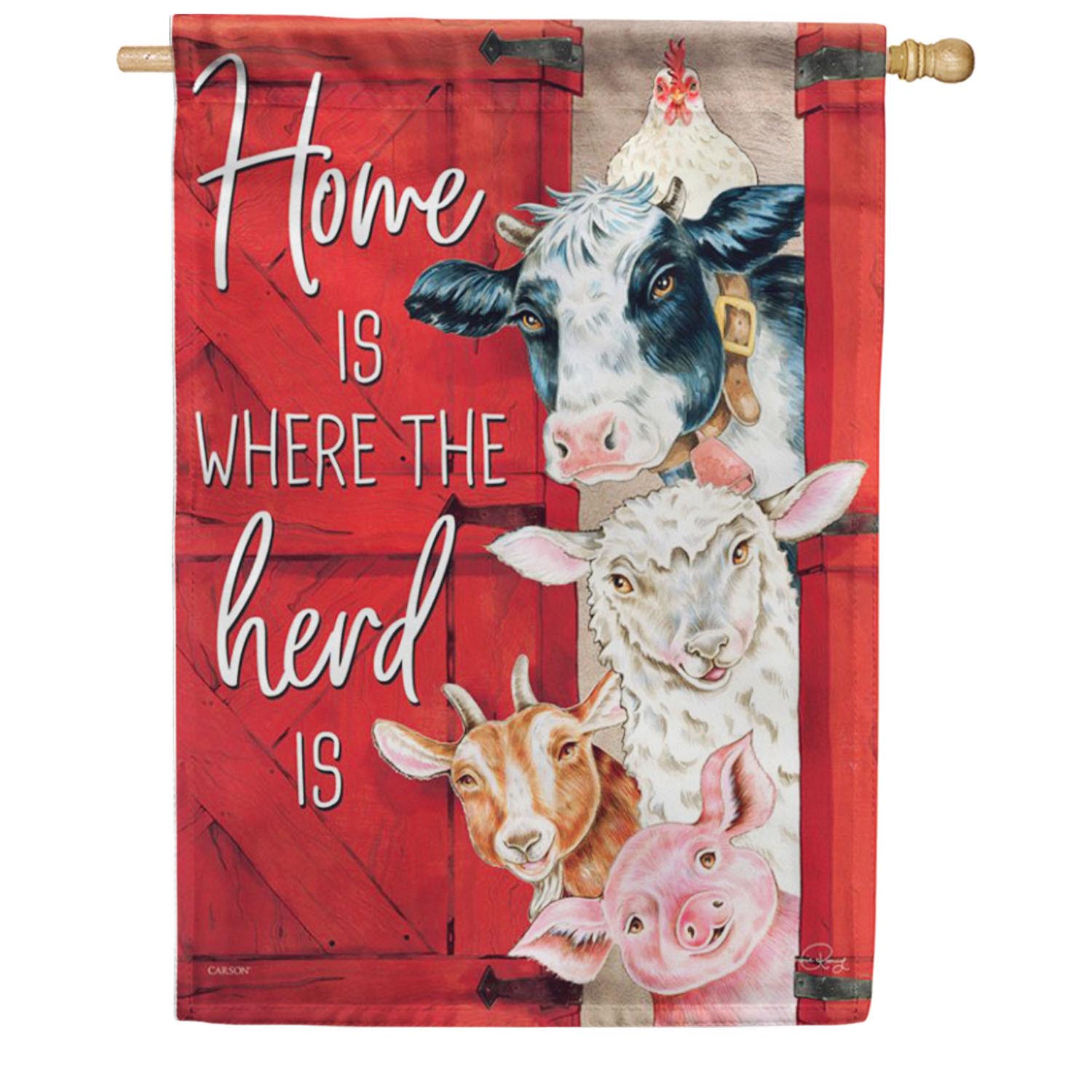 Carson House Flag - Barnyard Friends