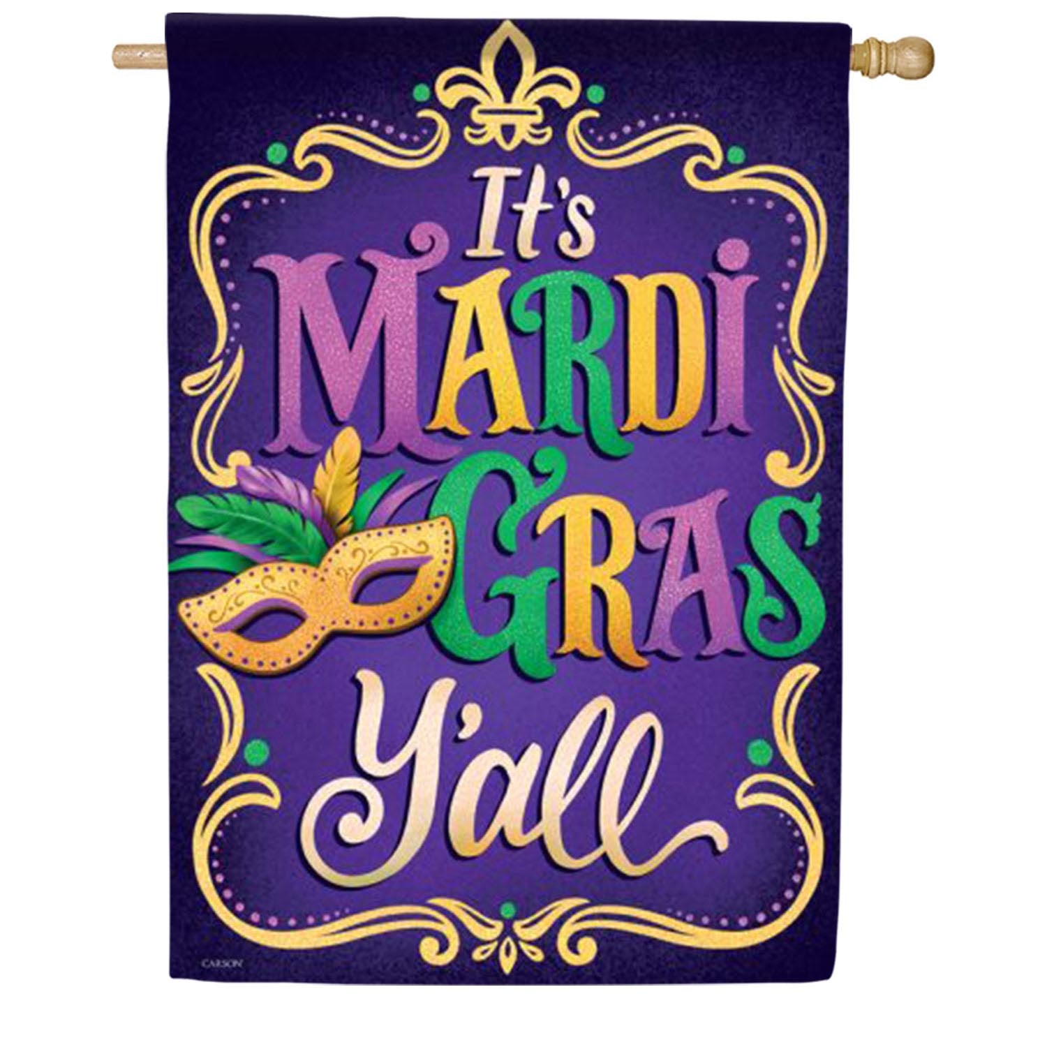 Carson Mardi Gras House Flag